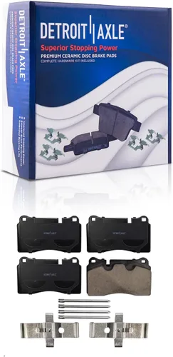 Miniatura 122 de Detroit Axle - Pinza de disco del lado del acompañante + pastillas de freno de cerámica de repuesto para Lexus HS250H Toyota RAV4 Prius V Scion xB