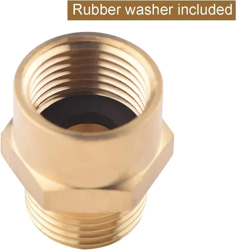 Miniatura 4 de Paquete de 4 adaptadores de rosca hembra G 1/2 (BSP) a rosca macho US 1/2 NPT adaptador de tubería de latón, adaptador G a NPT conector convertidor