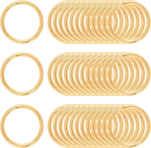 Miniatura 9 de Kit de 60 anillos de metal para cinturones, pasadores de accesorios para macramé, cinturón de campamento, correas para perro, accesorios de sable