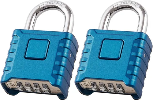 Miniatura 10 de 1 cerradura de combinación de 4 dígitos resistente, desbloqueo con un toque, función antierror, candado grande impermeable de alta seguridad