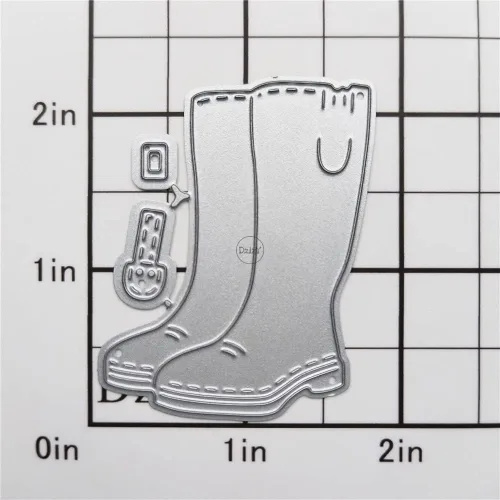 Miniatura 2 de DzIxY Botas de lluvia Troqueles de corte de metal para hacer tarjetas, papel en relieve, troquelados, plantillas de máquina de álbumes de recortes, 6