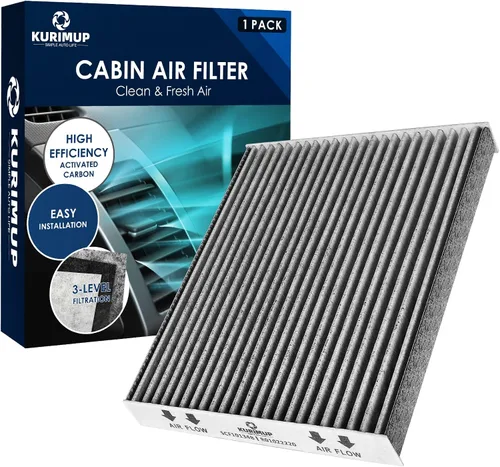 KURIMUP Filtro de aire de cabina, repuesto para CP134 (CF10134), filtro de cabina premium con carbón activado, apto para Honda