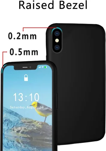 Miniatura 6 de Compatible con iPhone Xs Max de 6.5 pulgadas, funda de goma de gel de silicona líquida con forro de tela de microfibra suave, funda ultradelgada