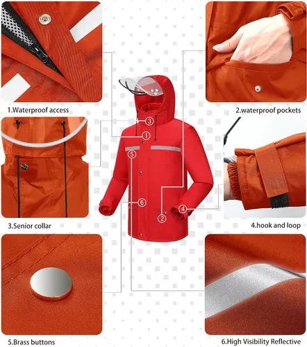 Miniatura 3 de iCreek Rain Suit Waterproof Jacket and Trouser Suit Raincoat for Men and Women Outdoor All-Sport Breathable Anti-storm