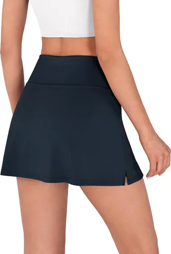 Miniatura 4 de ODODOS Falda pantalón deportiva de tenis para mujer con bolsillos incorporados, faldas activas de golf para deportes, correr, gimnasio, entrenamiento