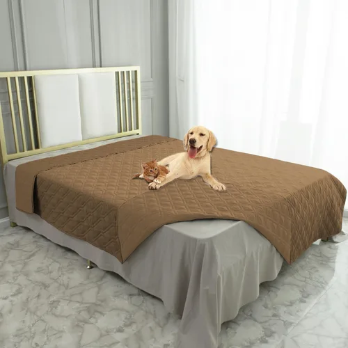 Miniatura 14 de Ameritex Funda Impermeable para Cama de Perro Manta para Mascotas para Muebles Cama Sillón Sofá Reversible Azul marino+azul piedra