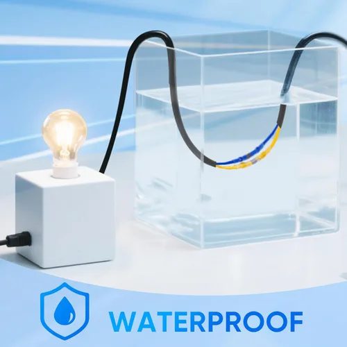 Miniatura 3 de TICONN 200 conectores de alambre con sello de soldadura, conectores a tope termorretráctiles, terminales de cable eléctrico impermeables y aislados