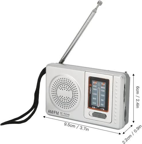 Miniatura 4 de Radio transistor AM FM con altavoz integrado, radio portátil para viajes en casa, entretenimiento, trabajo, emergencia