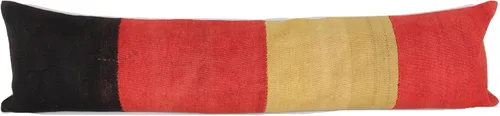 Funda de almohada Kilim tamaño King de 12 x 47 pulgadas, hecha a mano, almohada lumbar oriental Kilim orgánica, funda de cojín decorativa oblonga,