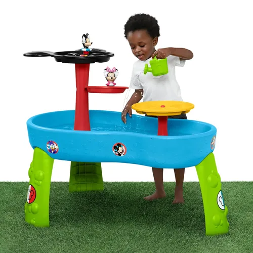 Miniatura 8 de Delta Children - Mesa de agua de Mickey Mouse de Disney Mesa de juego de agua de 3 niveles con juego de 11 piezas Mesa sensorial de agua +