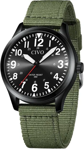 Miniatura 10 de CIVO Military Watch for Men Waterproof: Analog Mens Watches Classic- Field Wrist Watches for Man