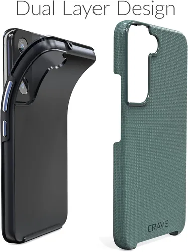 Miniatura 4 de Crave Dual Guard para Samsung Galaxy S22 Funda, Funda de Doble Capa con Protección a Prueba de Golpes para Samsung Galaxy S22 5G - Verde Bosque