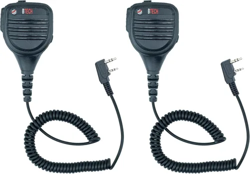 Miniatura 10 de BTECH QHM22 - Micrófono de altavoz IP54 resistente a la intemperie, micrófono de hombro de grado comercial premium para BAOFENG (UV-5R BF-F8HP)