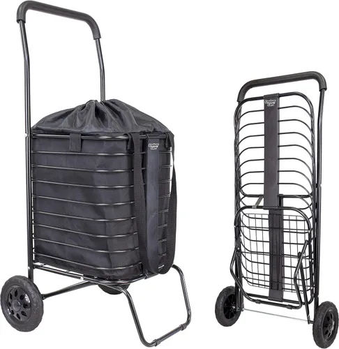 Miniatura 22 de Productos dbest - Carro de compras con ruedas para escaleras, plegable y compacto, con cesta de lavandería, carrito utilitario ligero y plegable