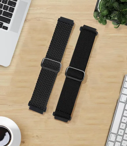 Miniatura 2 de Correas de reloj de nailon elásticas trenzadas compatibles con Amazfit Active2/GTS/GTS 2/GTS 2 mini/GTS 2e/GTS 3/GTS 4/GTS 4 mini, correas de tela