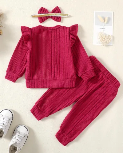 Miniatura 7 de Mioglrie Infant Baby Girl Clothes Fall Outfits Toddler Girls' Clothing Fleece Sweatshirts Winter Baby Clothes for Girls