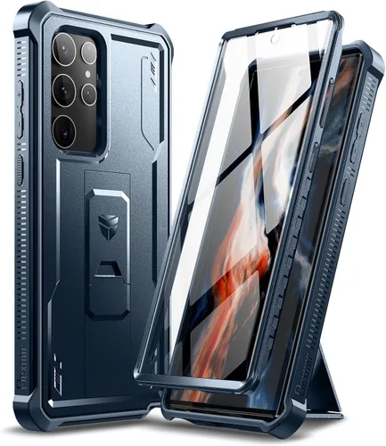 Miniatura 11 de Dexnor Funda para Samsung Galaxy S22 Ultra, [Protector de pantalla integrado y soporte] Protección de grado militar resistente de trabajo pesado a