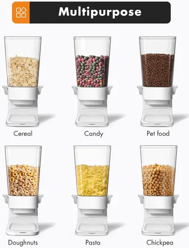 Miniatura 7 de Conworld Dispensador de cereales, almacenamiento de contenedores de cereales, dispensador grande de cereales para encimera, no es fácil de triturar
