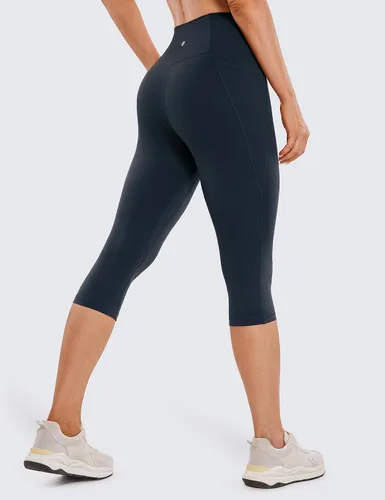 Miniatura 2 de CRZ YOGA Butterluxe - Leggings capri de entrenamiento para mujer de 17, 19 y 21 pulgadas, pantalones de yoga de cintura alta con bolsillos, suaves