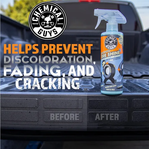 Miniatura 7 de Chemical Guys Tire Kicker Spray Pulverizable de Brillo Extra Brillante para Neumáticos, Acabado Seco al Tacto - Restaura el Aspecto Húmedo al