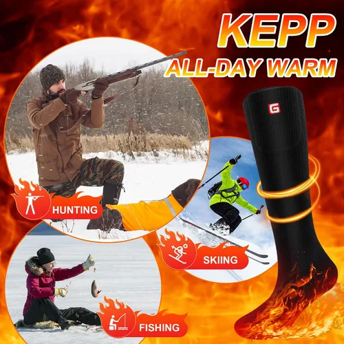 Miniatura 7 de SVPRO Calcetines calentados para hombres y mujeres, calcetines eléctricos recargables con batería, calcetines cálidos de invierno con 3 ajustes