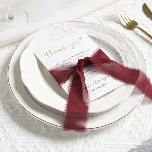 Miniatura 8 de HUIHUANG Tarjetas de agradecimiento de boda, 50 tarjetas de lugar para colocar en la mesa, recepciones, cenas, eventos y celebraciones