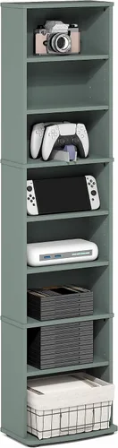 Miniatura 8 de FURINNO JAYA Torre de almacenamiento multimedia de 6 niveles, Espresso