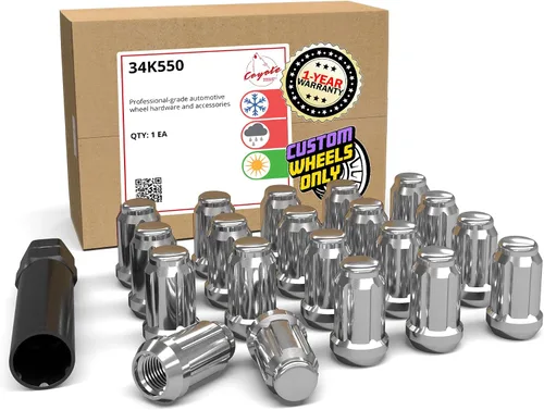 Miniatura 31 de Wheel Accessories Parts 20 piezas de 0.472 in 1.50 12 x 1.50 rosca para automóvil de 1.38 pulgadas de largo, tuerca negra para muchos automóviles