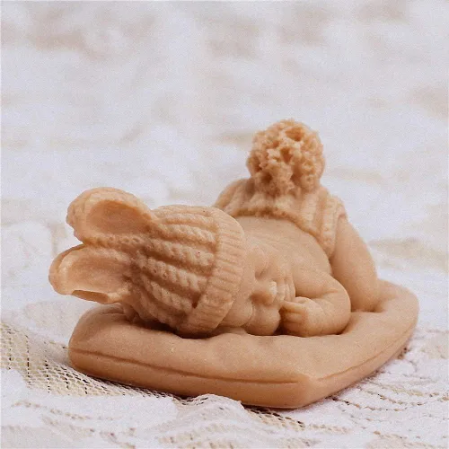 Miniatura 3 de Moldes para velas de baby shower, molde de silicona para jabón de bebé para dormir, molde de caramelo para fiesta de cumpleaños, herramienta