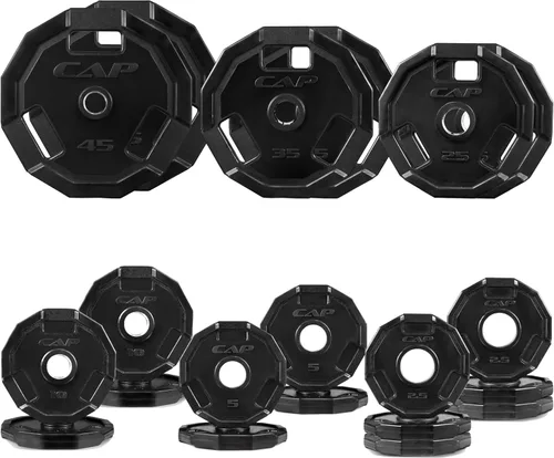 Miniatura 21 de CAP Barbell 2-Inch Olympic Cast Iron Plate Weight Set 75-285 lbs Multiple Options