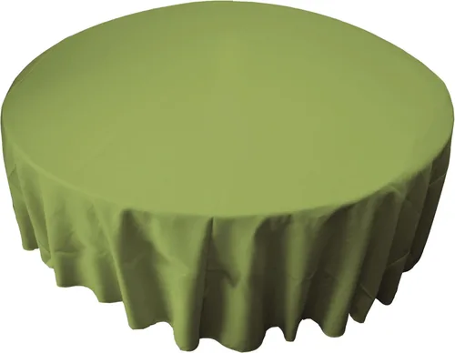 Miniatura 153 de LA Linen - Mantel redondo lavable de popelina de poliéster, resistente a manchas y arrugas, 51", mantel de tela para comedor, cocina, fiesta, Negro