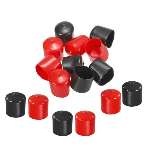 Miniatura 45 de MECCANIXITY 50 unids tapas de goma Surtido de 0.079 in PVC vinilo tornillo rosca protector para tornillo tornillo negro rojo