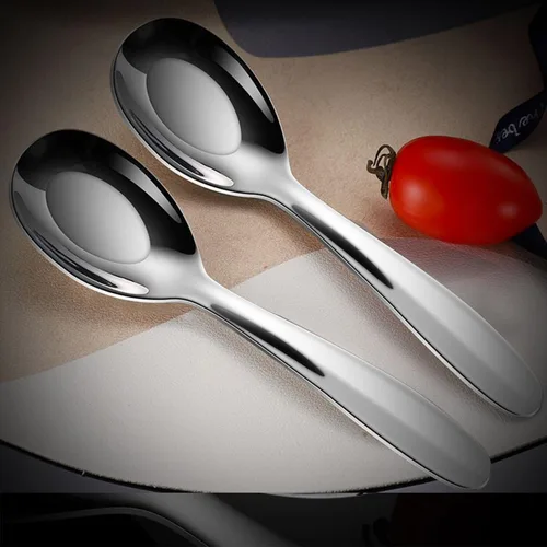 Miniatura 6 de Ouliget Cucharas de sopa premium, cucharas de sopa de acero inoxidable, cucharas de cena de cubiertos, cuchara de sopa asiática plateada grande