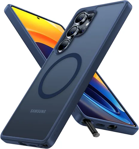 Miniatura 14 de Funda magnética fuerte para iPhone 15 Pro, [probada en caídas de grado militar] [compatible con MagSafe] translúcida mate delgada funda protectora a
