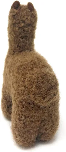 Miniatura 5 de Inca Fashions - Figura y adorno de alpaca realista de fieltro, hecho a mano con hilo 100% de lana de alpaca (marrón oscuro)