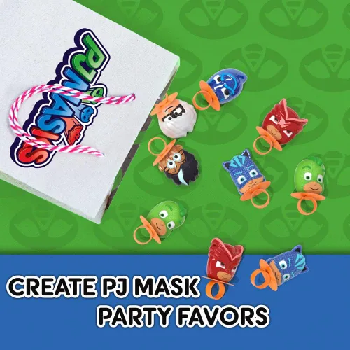 Miniatura 6 de PJ Masks - Juego de 15 anillos de piruleta para niños, para máscaras de pijama, suministros de fiesta de cumpleaños y máscara de pijama
