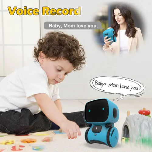 Miniatura 7 de KaeKid Robots para niños, robótico inteligente interactivo con sensor táctil, control de voz, reconocimiento de voz, canto, baile, repetición