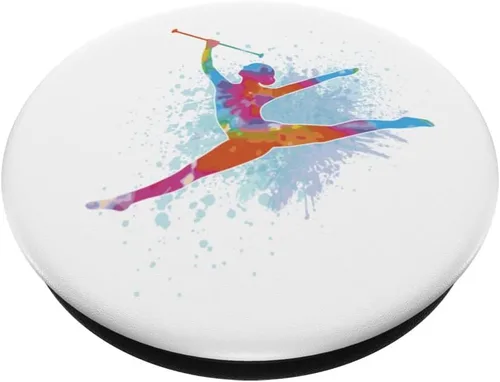 Miniatura 2 de Impresionante gimnasia - bastón de baile girando majorette PopSockets intercambiables PopGrip