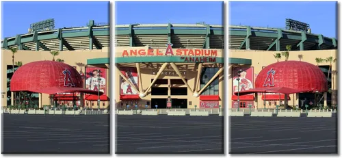 Miniatura 18 de TUMOVO American Sports - Decoración de pared Wrigley Stadium, 3 piezas, arte de pared de estadio de béisbol, cuadros para decoración del hogar