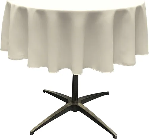 Miniatura 81 de LA Linen - Mantel redondo lavable de popelina de poliéster, resistente a manchas y arrugas, 51", mantel de tela para comedor, cocina, fiesta, Negro