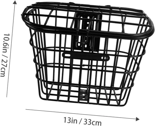Miniatura 2 de BESPORTBLE Cesta de bicicleta de alambre de acero inoxidable para adorno de bicicleta multiusos