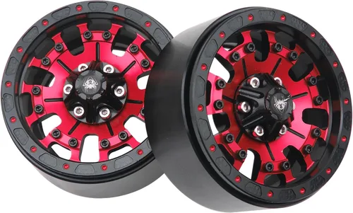Miniatura 8 de ShareGoo - Llantas de metal Beadlock de 1.9 pulgadas, cubos hexagonales de 0.472 in, 10 radios compatibles con Traxxas TRX4 Axial SCX10 RC4WD D90