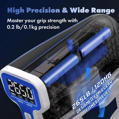 Miniatura 7 de Grip Strength Tester, Digital Hand Dynamometer FDA Registered with Backlit LCD for Grip Strength Testing and Training Probador de fuerza de agarre