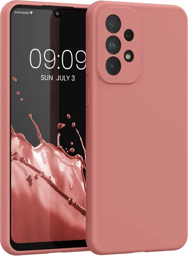 Miniatura 8 de kwmobile Funda compatible con Samsung Galaxy A32 5G - Funda de silicona TPU con acabado suave - Rosa impresionante
