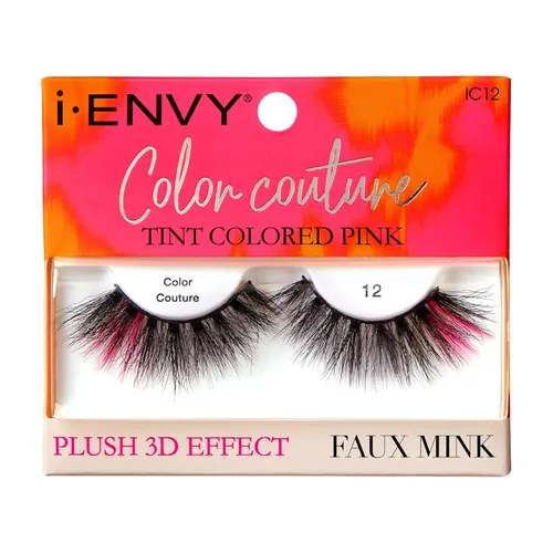 Miniatura 8 de iENVY - Pestañas postizas de imitación de visón de color, pestañas de colores mixtos, máxima esponjosidad y volumen, pestañas postizas (rosa tintado)