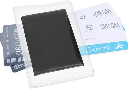 Miniatura 6 de Paquete de 10 fundas transparentes para pasaporte, protector impermeable para pasaporte, soporte de pasaporte de plástico transparente, protector