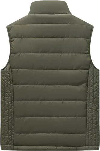Miniatura 6 de Msmsse Chalecos de invierno para hombre, con forro polar, acolchado, casual, sin mangas