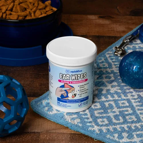 Miniatura 6 de Squishface Toallitas individuales para aliviar las orejas de perro, ingredientes no alérgicos y fórmula que reduce la irritación, limpia