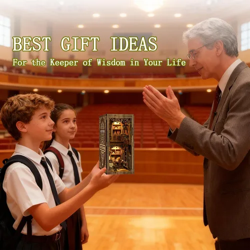 Miniatura 7 de Kit de rincón de libros, kit de casa en miniatura para adultos y adolescentes, rompecabezas de madera 3D para decoración de estantería, regalos