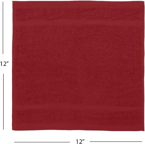 Miniatura 8 de Avalon Towels Toallas de algodón – Paquete de 24 unidades, 12 x 12 pulgadas, 100% algodón hilado en anillo, toallas faciales suaves y absorbentes